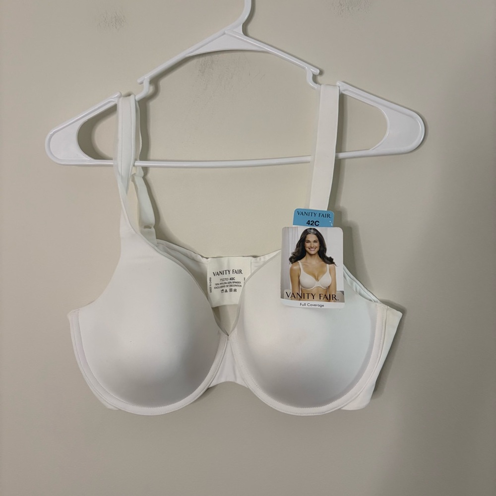 Vanity Fair White Full Coverage Underwire Bra
